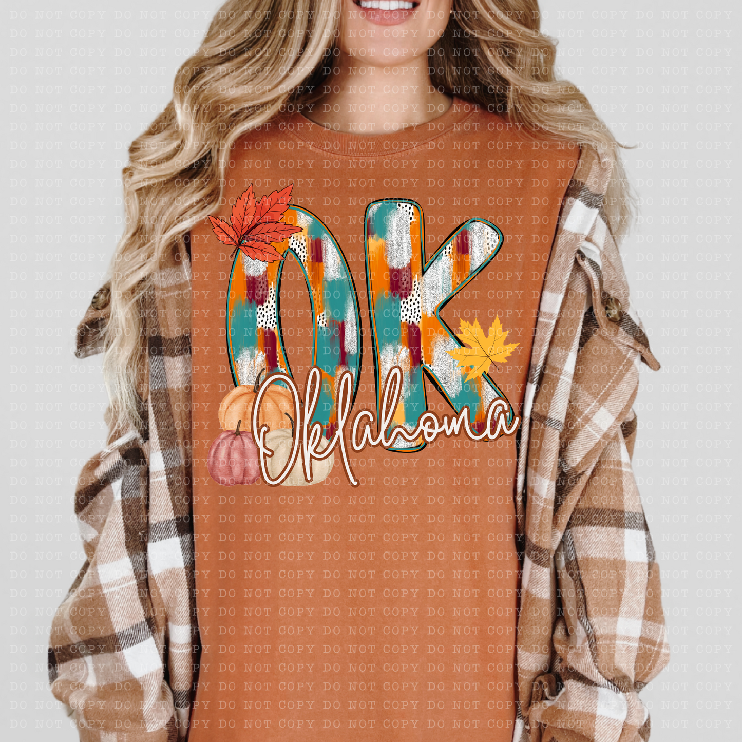 Oklahoma Fall Dottie State Design- PNG File- Digital Download