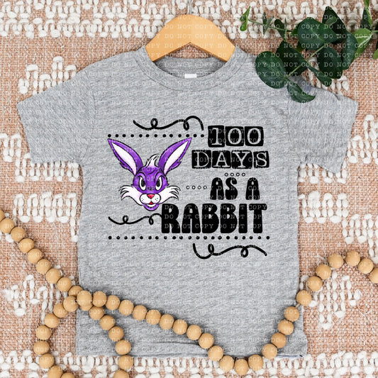 100 DAYS AS A RABBIT (PURPLE)- PNG File- Digital Download