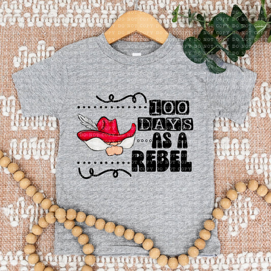 100 DAYS AS A REBEL (RED)- PNG File- Digital Download