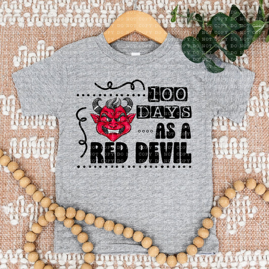 100 DAYS AS A RED DEVIL- PNG File- Digital Download