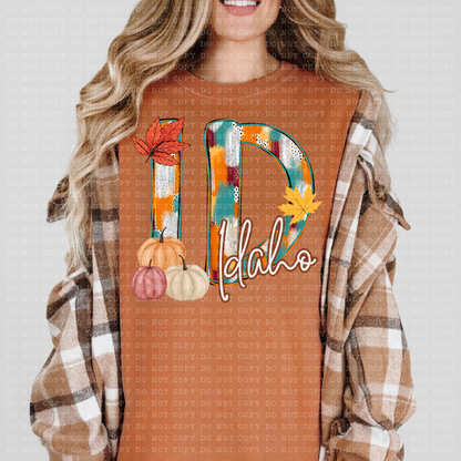 Idaho Fall Dottie State Design- PNG File- Digital Download