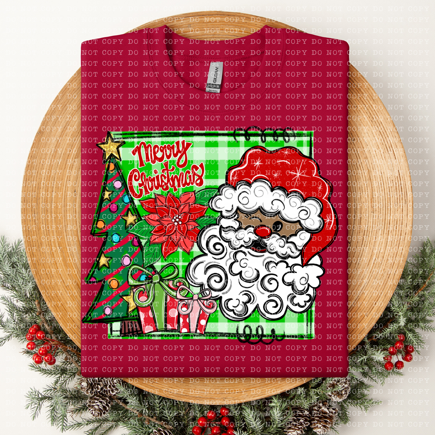 Merry Christmas Square Digital Design- PNG File- Digital Download