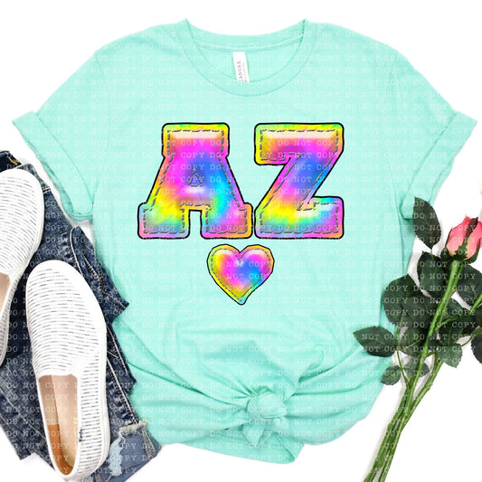 ARIZONA INFLATED TIE DYE - PNG File- Digital Download