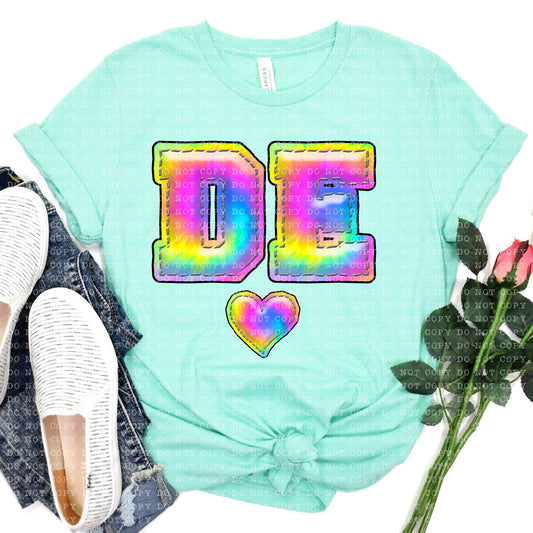 DELAWARE INFLATED TIE DYE - PNG File- Digital Download