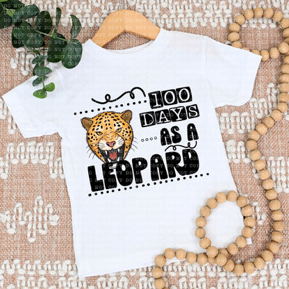 100 DAYS AS A LEOPARD- PNG File- Digital Download