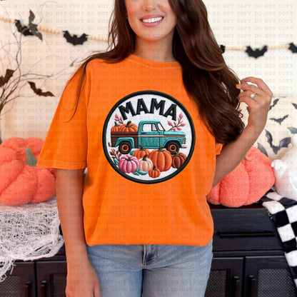 Mama Fall Truck Patch- PNG File- Digital Download