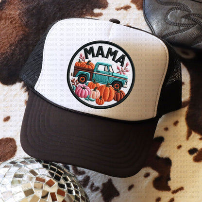 Mama Fall Truck Patch- PNG File- Digital Download