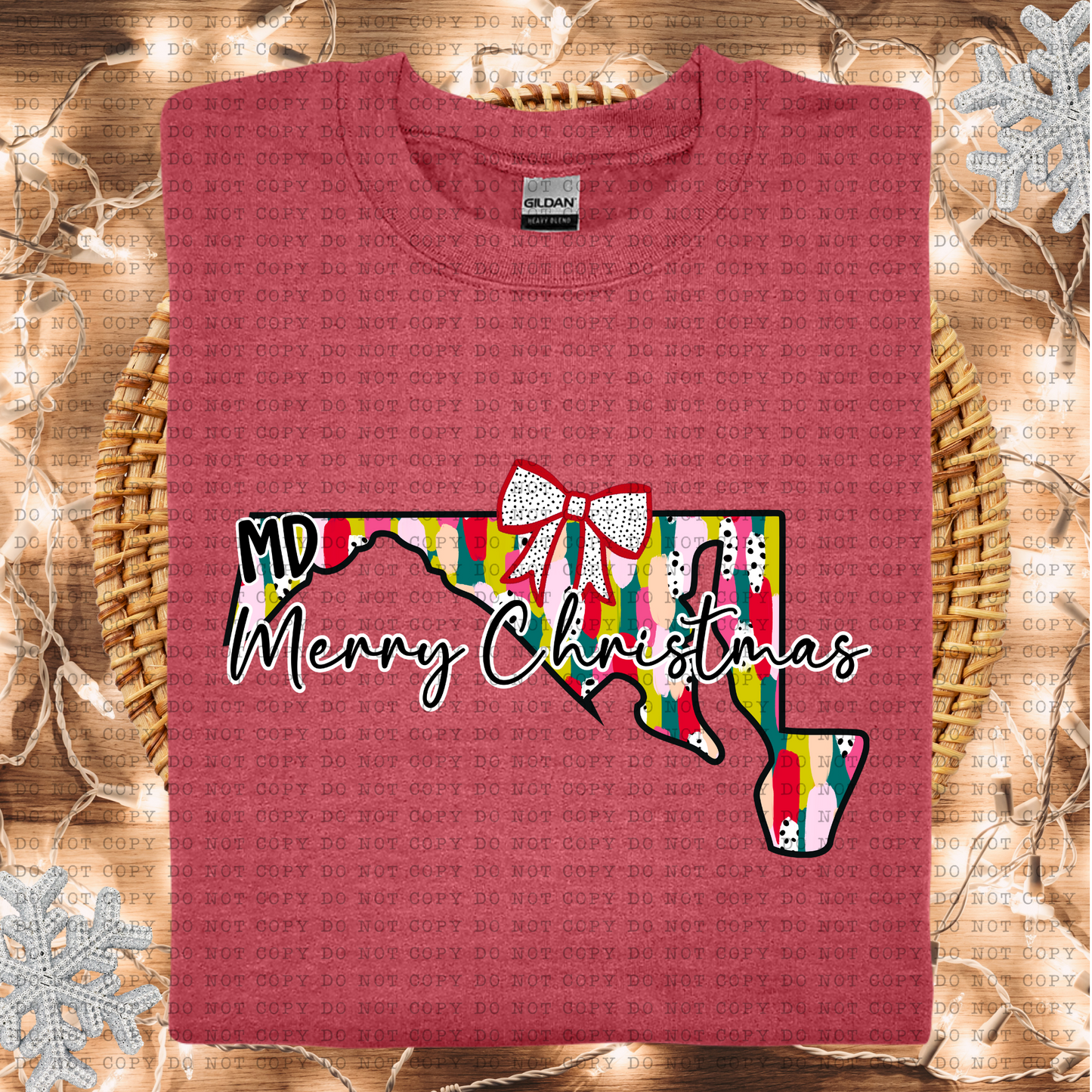 Maryland Messy Paint State Christmas Digital Design- PNG File- Digital Download