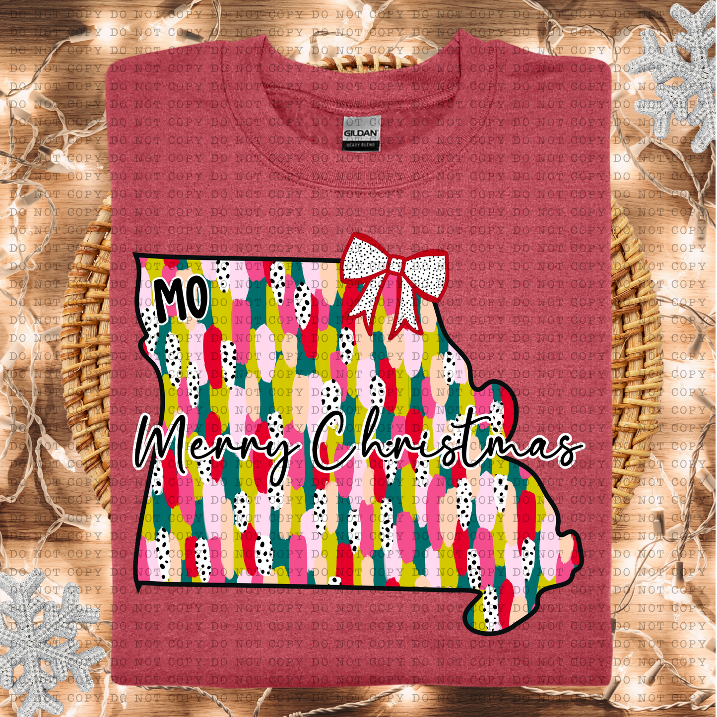 Missouri Messy Paint State Christmas Digital Design- PNG File- Digital Download