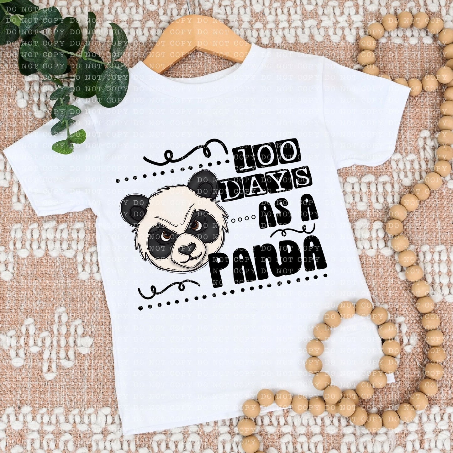 100 DAYS AS A PANDA- PNG File- Digital Download