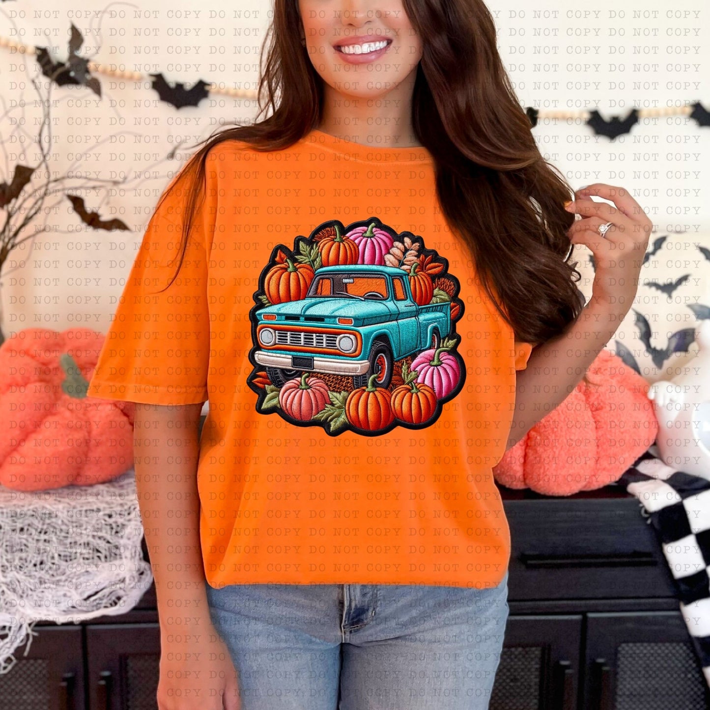 Pumpkin Truck Patch- PNG File- Digital Download