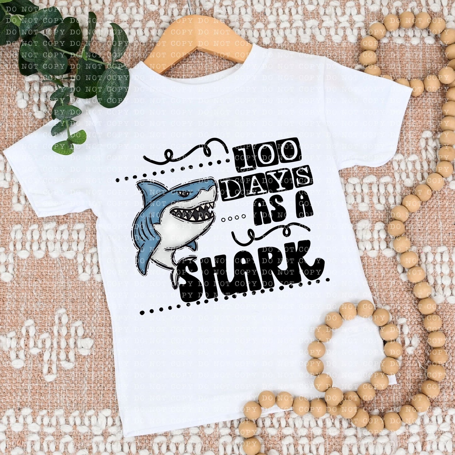 100 DAYS AS A SHARK- PNG File- Digital Download