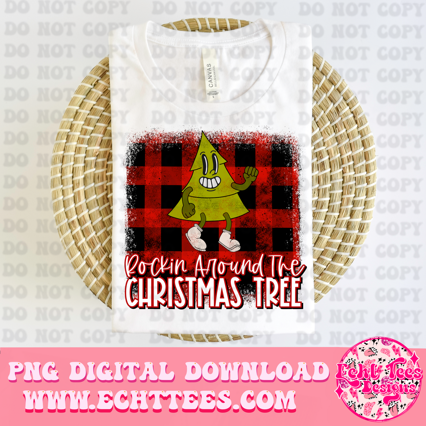 Rockin around the Christmas tree PNG Digital Download