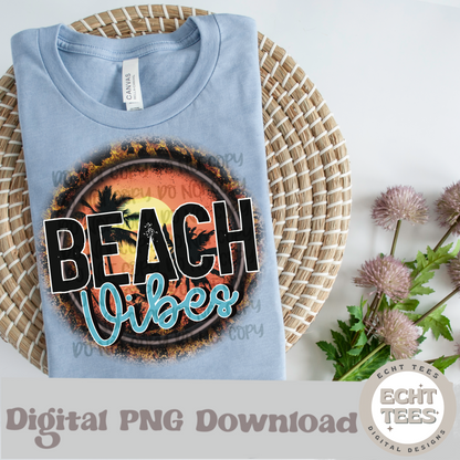 Beach vibes PNG Digital Download