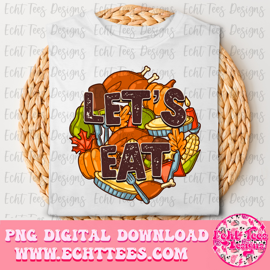 Let’s Eat PNG Digital Download