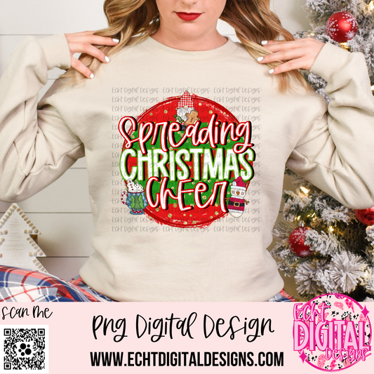 Spreading Christmas Cheer PNG Digital Download