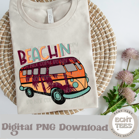 Beachin PNG Digital Download